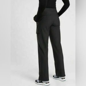 Athleta Black Stellar Cargo EuroJersey Lifestyle Travel Work Pant #511139 NWOT 6